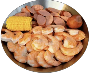 Combo 6 — 0.5 lb Crawfish, 0.5 lb Shrimp (No Head), 0.5 lb Sausage, 1 Corn, 1 Potato