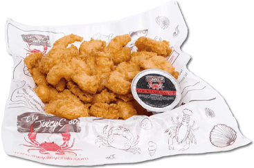 Fried Shrimp Basket — 8 pieces of golden brown fried large shrimp.