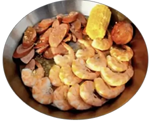 Combo 1 — 0.5 lb Shrimp (No Head), 0.5 lb Sausage, 1 Corn, 1 Potato