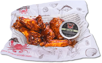 Juicy Special Wings — Chicken wings are served with our addictive juicy special sauce. Available in 6 or 10-piece platters.