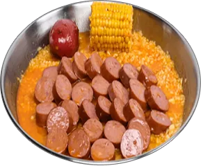 Sausage — Delicious sliced sausages with the special sauce of your choice.